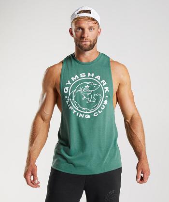 Pánské Tílko Gymshark Legacy Drop Arm Zelene | CZ 2264CTV